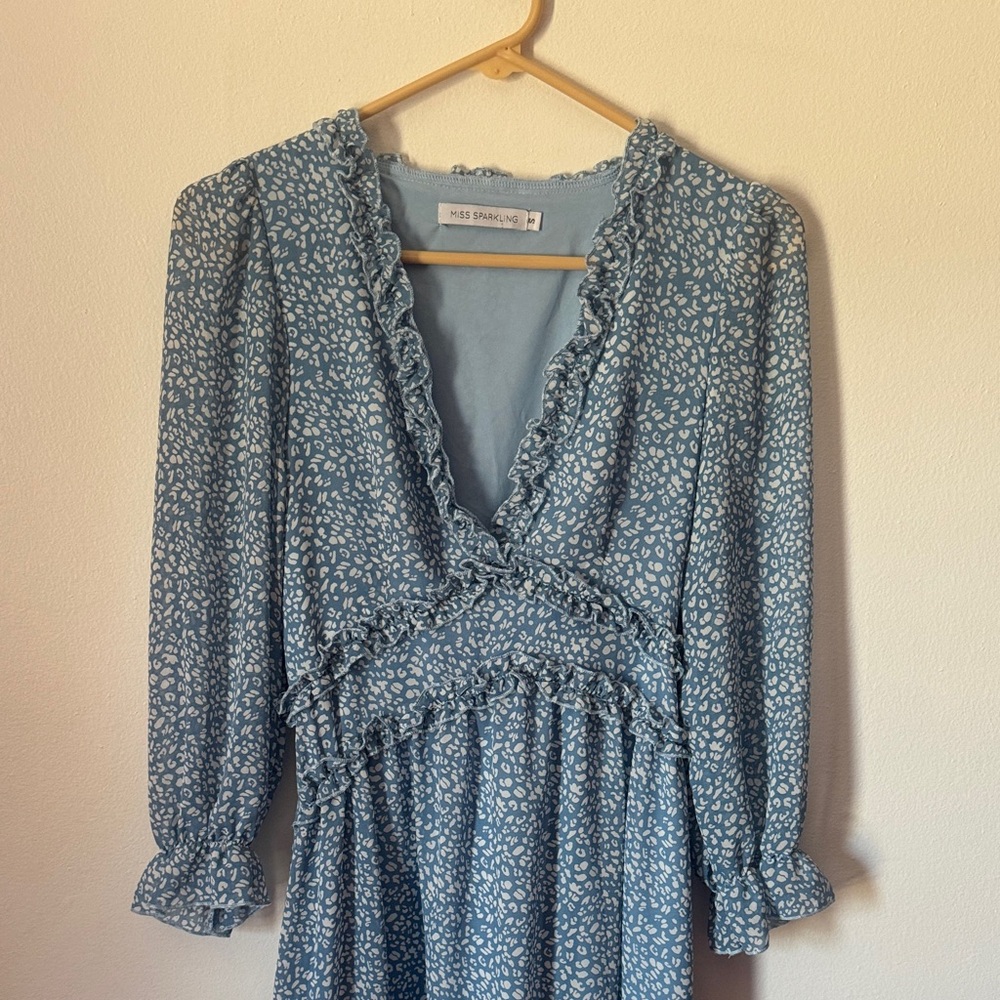 Blue Floral Dress by Miss Shaka